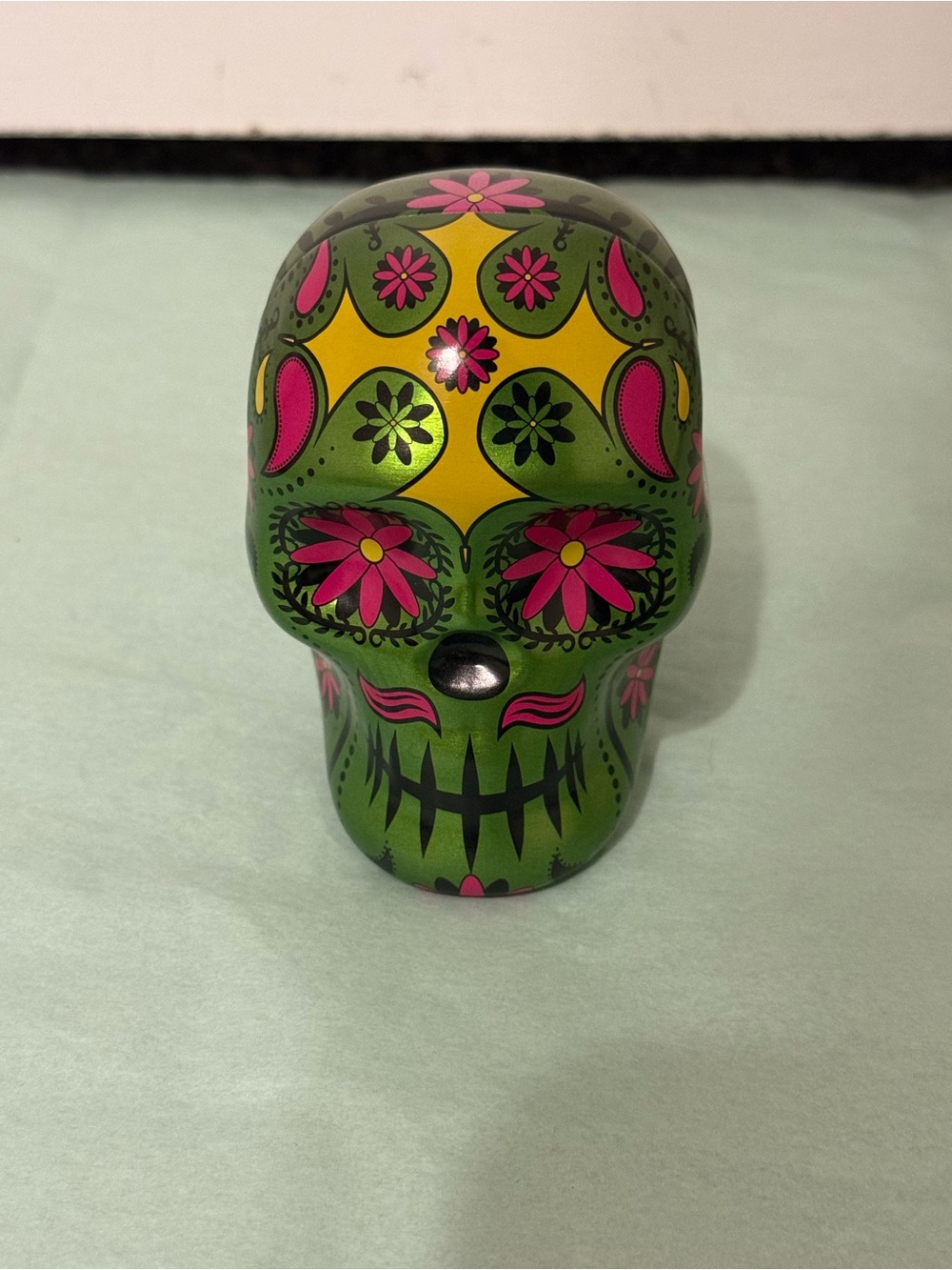 Day of the dead skull trinket stash box Halloween